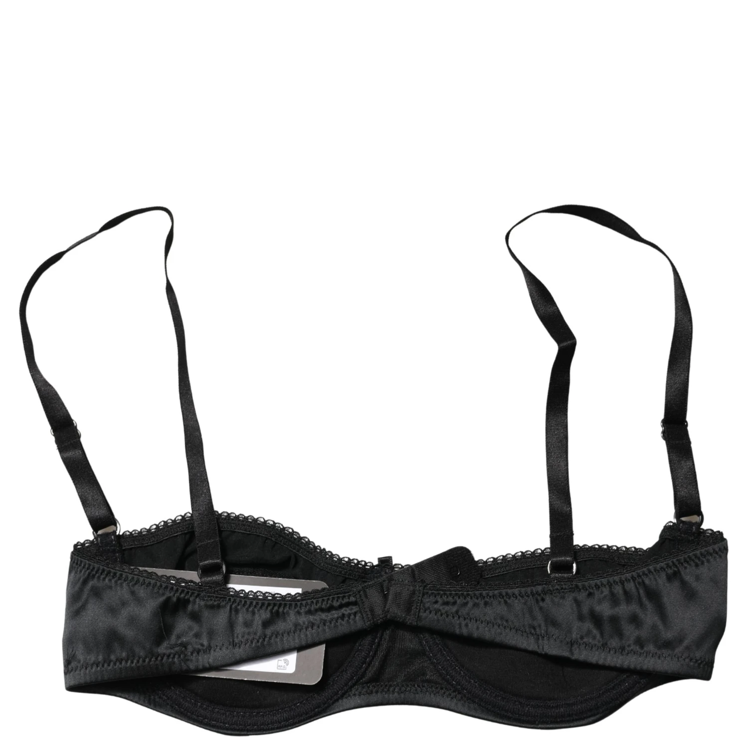 Black Semi-Pad Underwire Balconette Bra Underwear