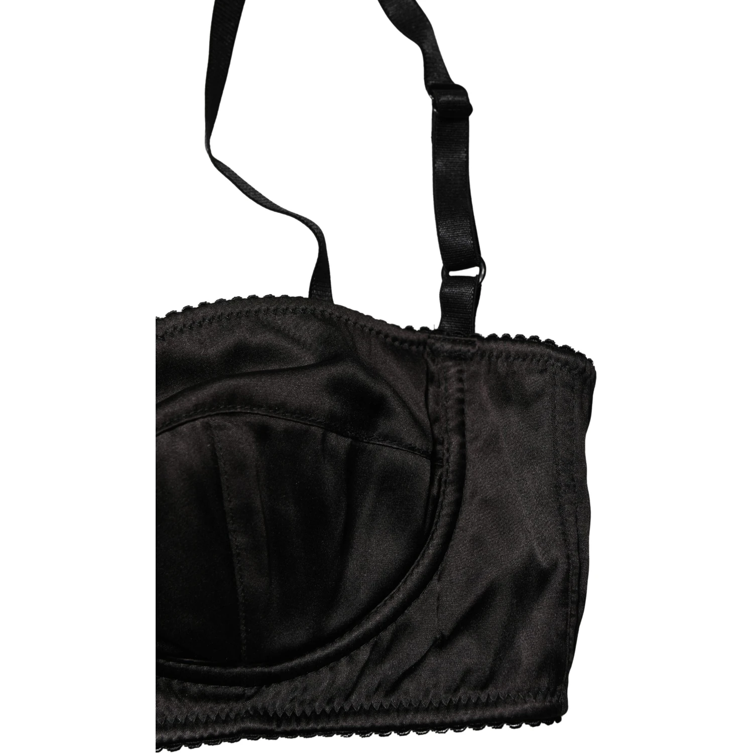 Black Semi-Pad Underwire Balconette Bra Underwear