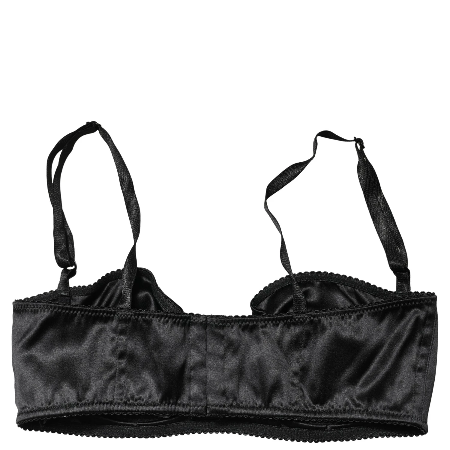Black Semi-Pad Underwire Balconette Bra Underwear
