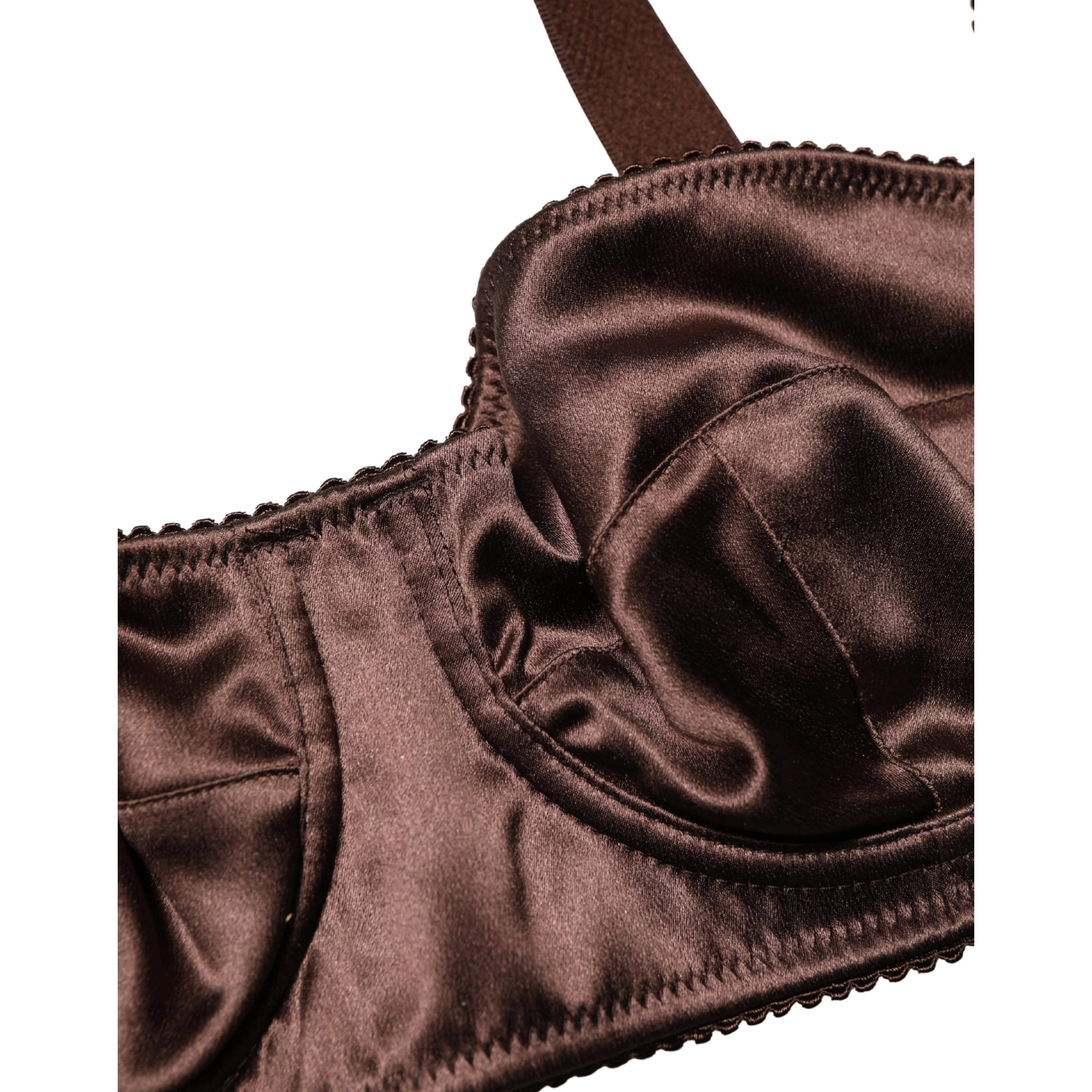 Brown Semi-Pad Underwire Balconette Underwear