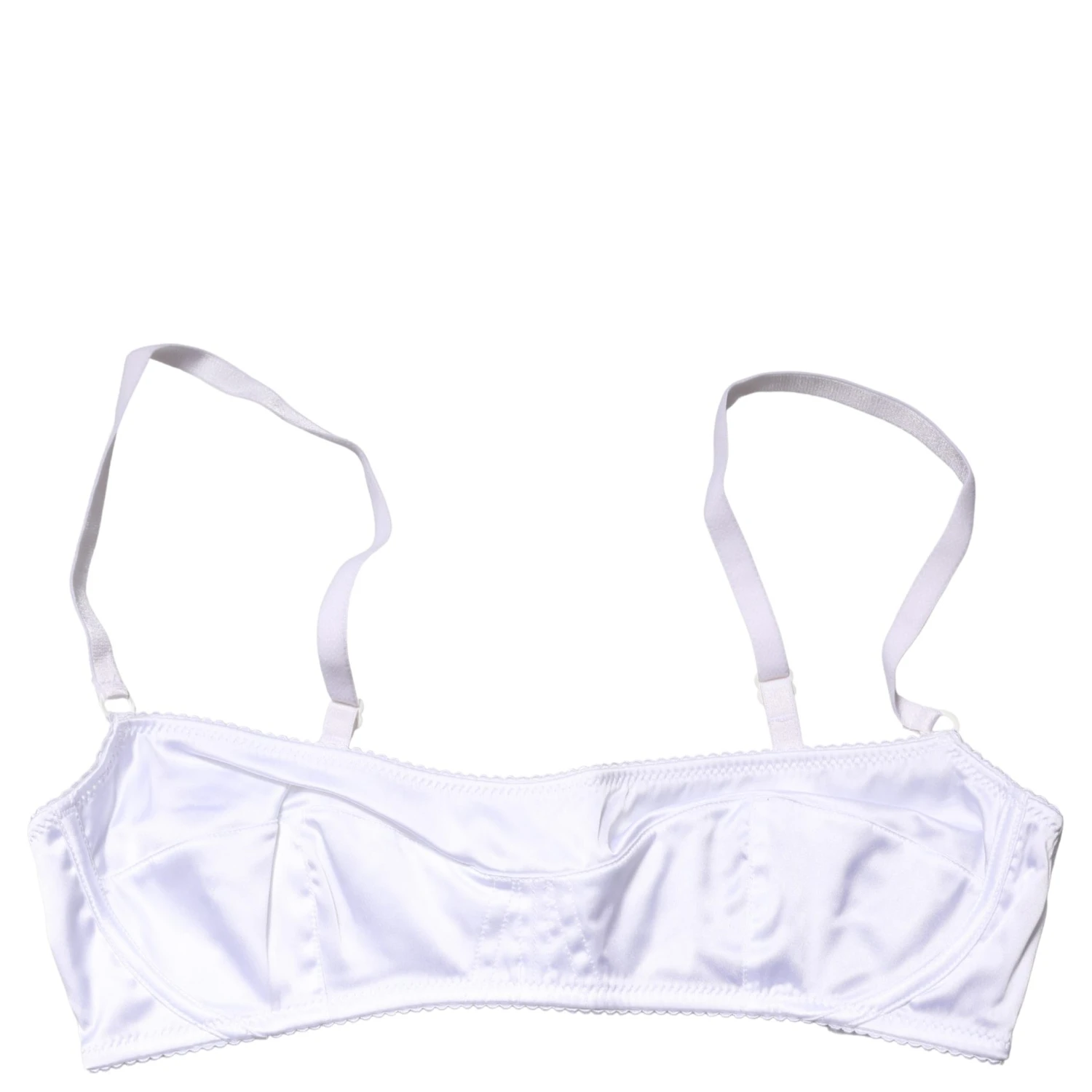 White Semi-Pad Underwire Balconette Bra Underwear
