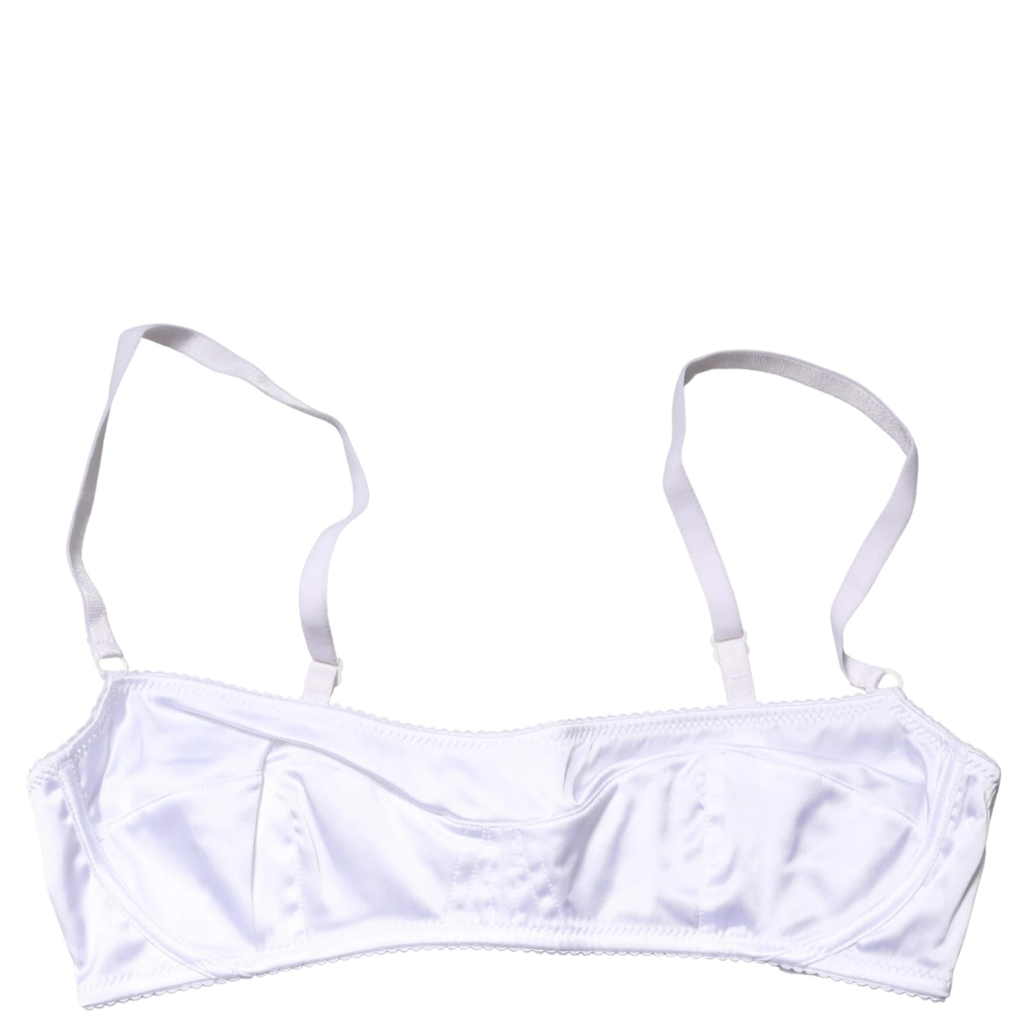 White Semi-Pad Underwire Balconette Bra Underwear
