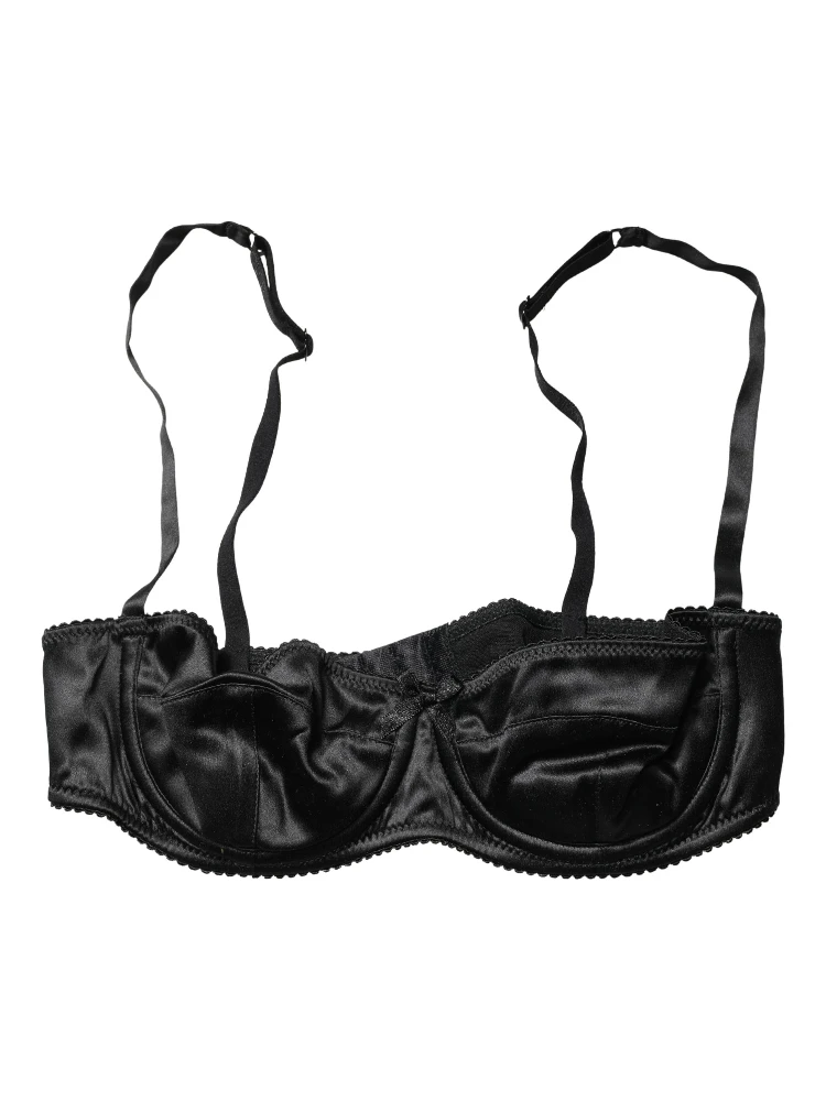 Black Semi-Pad Underwire Balconette Bra Underwear alternative