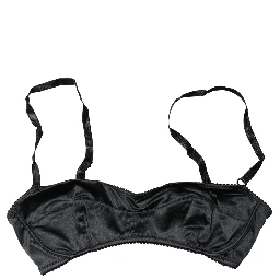 Black Semi-Pad Underwire Balconette Bra Underwear