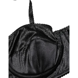 Black Semi-Pad Underwire Balconette Bra Underwear