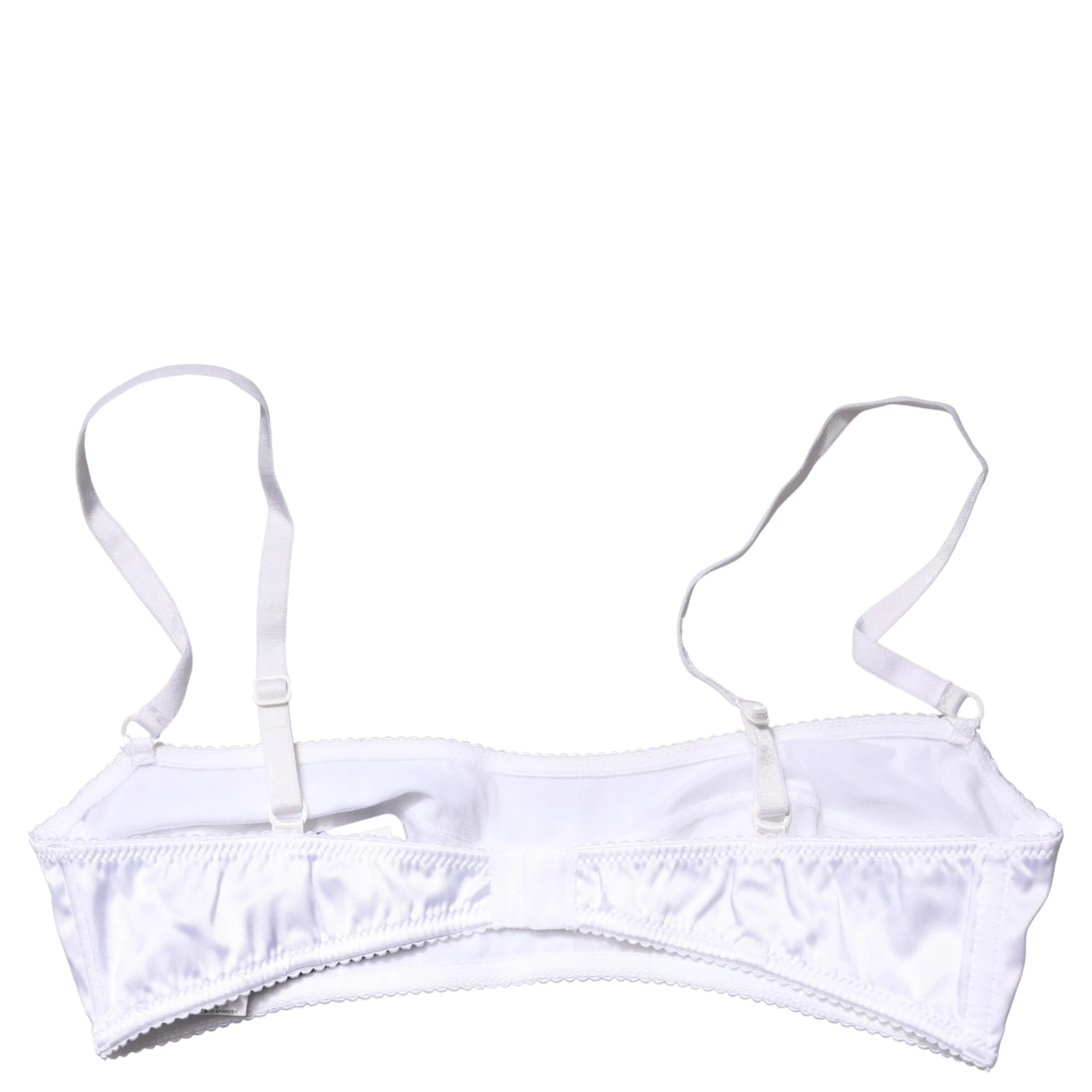 White Semi-Pad Underwire Balconette Bra Underwear