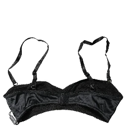 Black Semi-Pad Underwire Balconette Bra Underwear