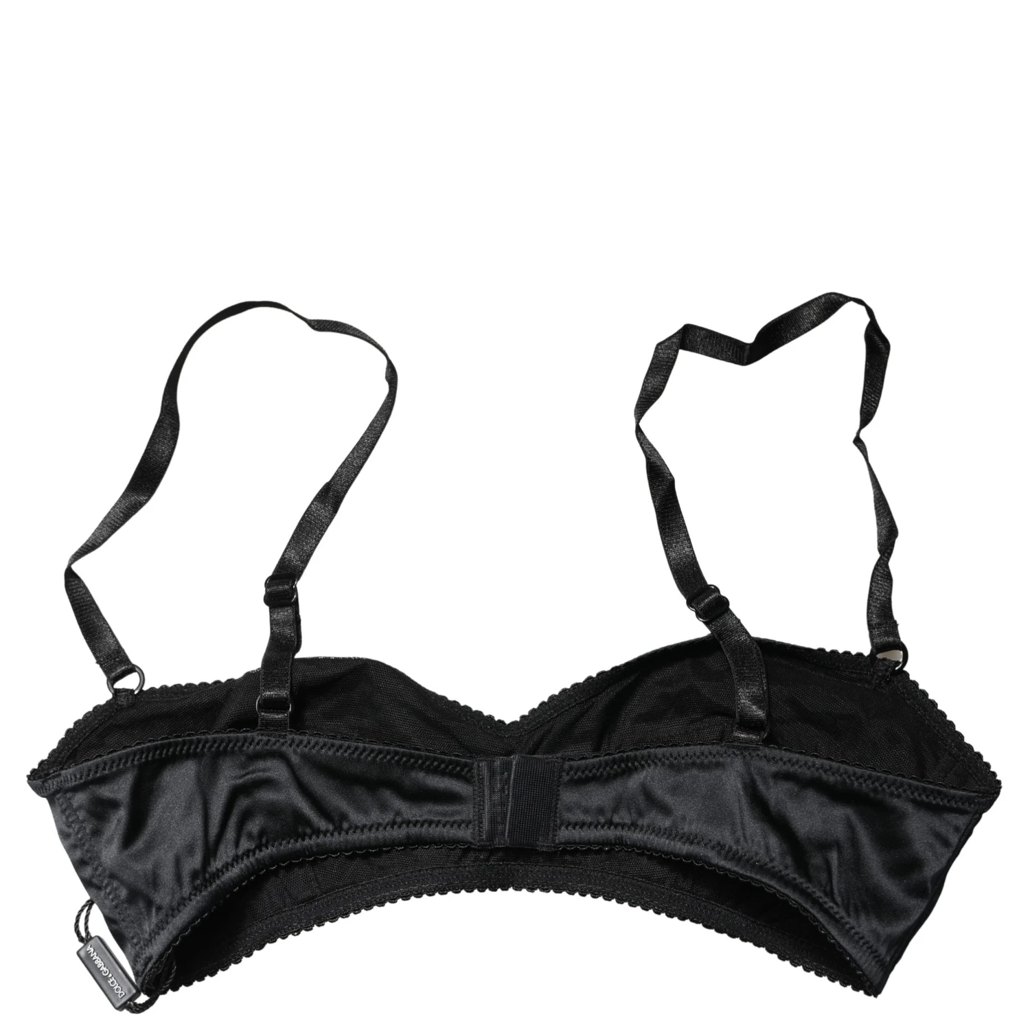Black Semi-Pad Underwire Balconette Bra Underwear