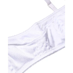 White Semi-Pad Underwire Balconette Bra Underwear