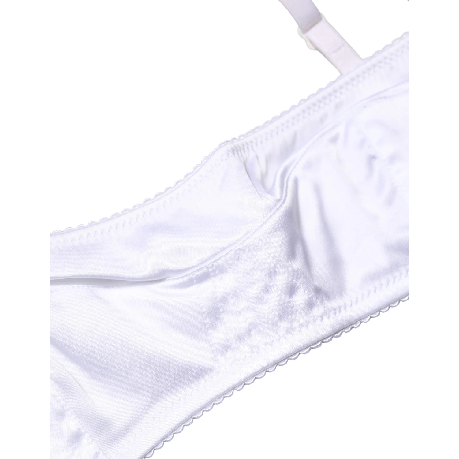 White Semi-Pad Underwire Balconette Bra Underwear