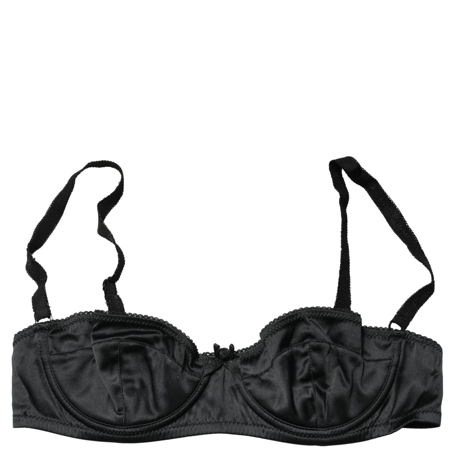Black Semi-Pad Underwire Balconette Bra Underwear