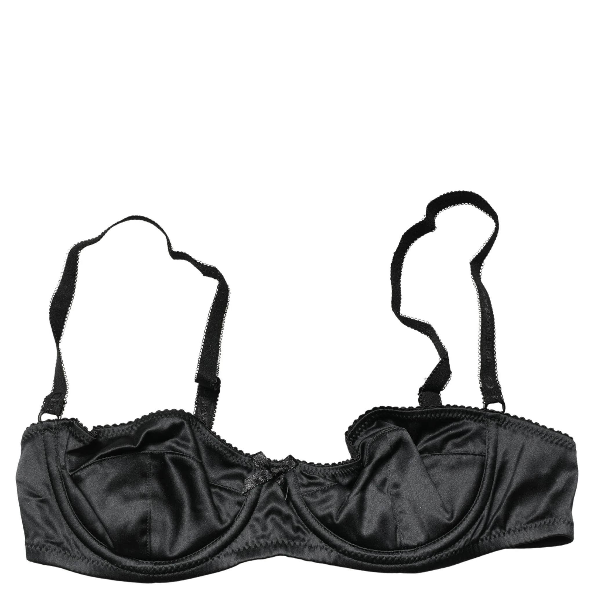 Black Semi-Pad Underwire Balconette Bra Underwear
