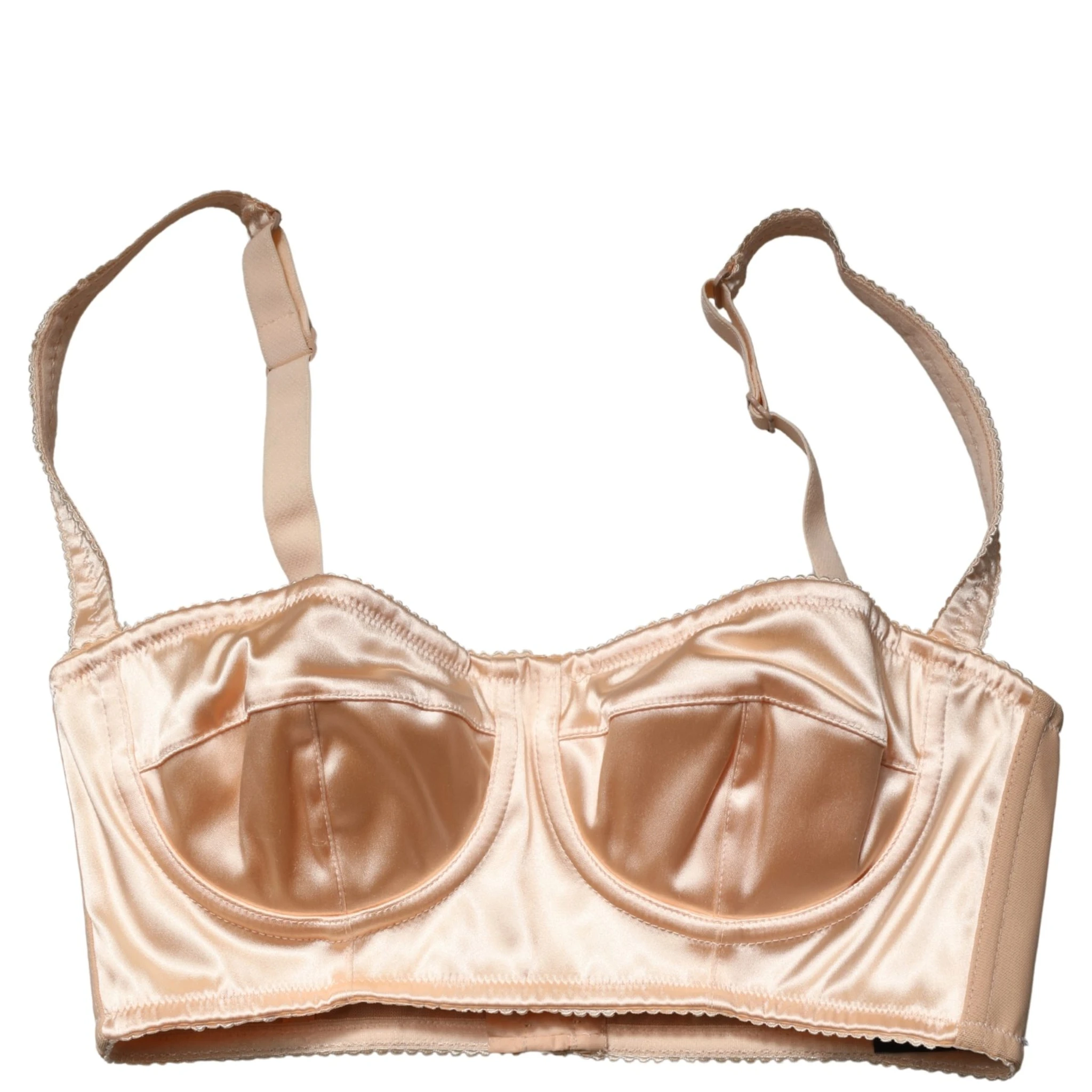 Beige Semi-Pad Underwire Balconette Bra Underwear