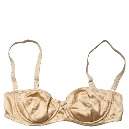 Beige Semi-Pad Underwire Balconette Bra Underwear