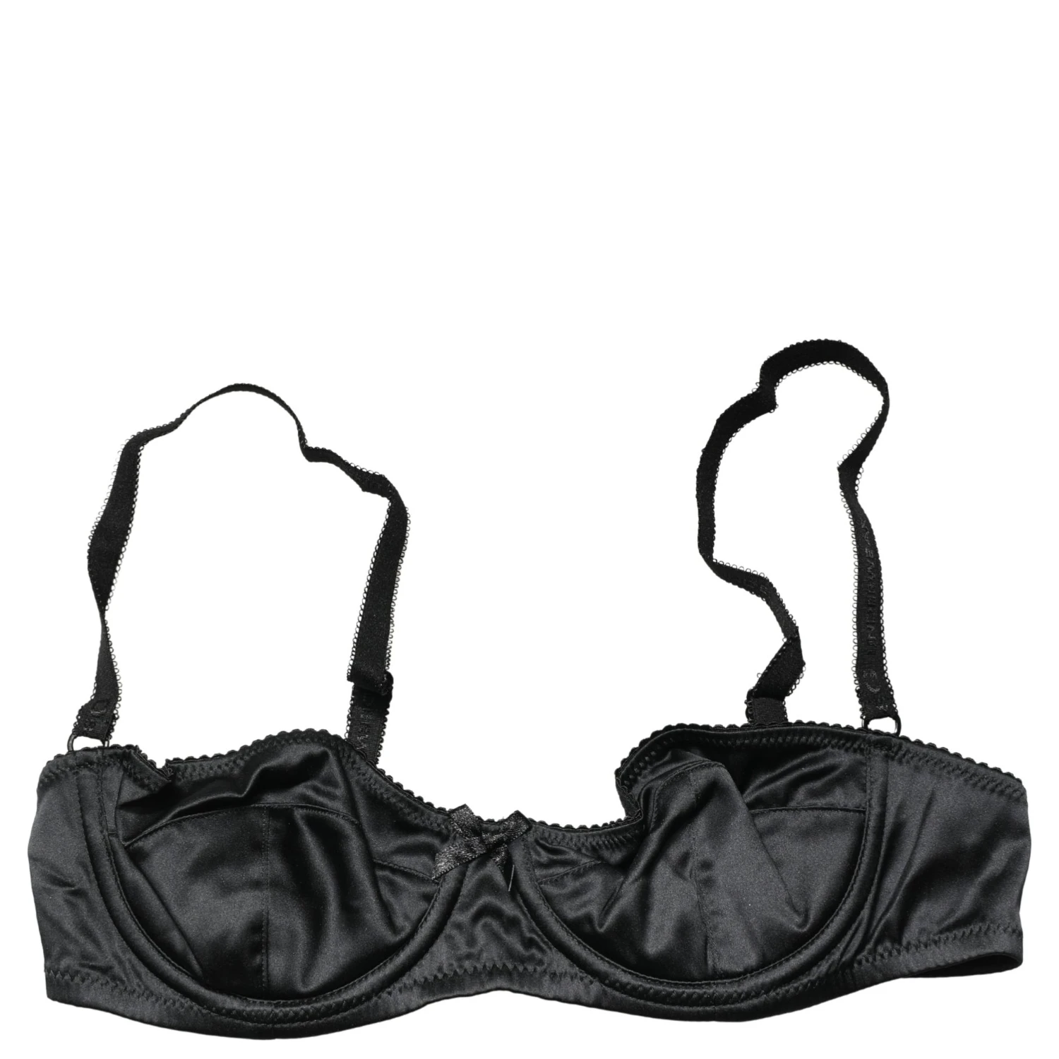 Black Semi-Pad Underwire Balconette Bra Underwear