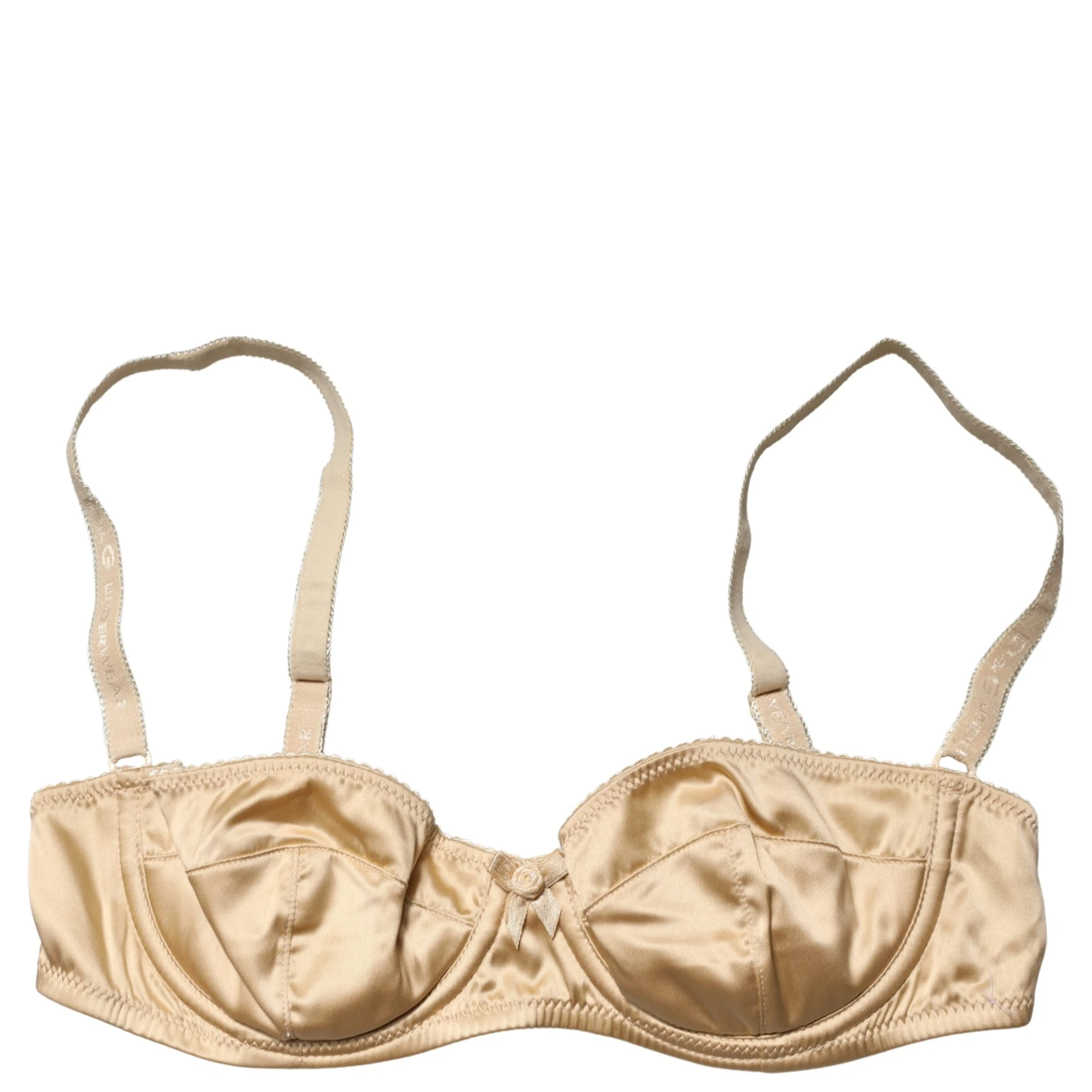 Beige Semi-Pad Underwire Balconette Bra Underwear