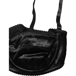 Black Semi-Pad Underwire Balconette Bra Underwear