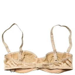 Beige Semi-Pad Underwire Balconette Bra Underwear