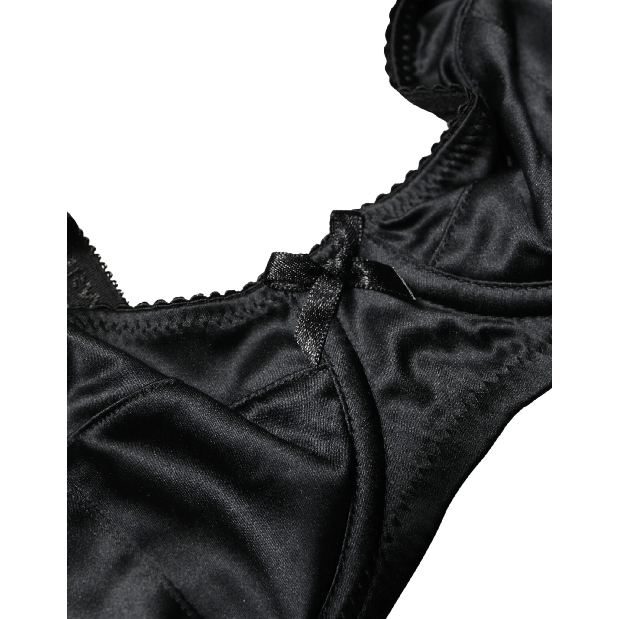 Black Semi-Pad Underwire Balconette Bra Underwear