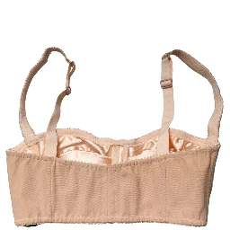 Beige Semi-Pad Underwire Balconette Bra Underwear