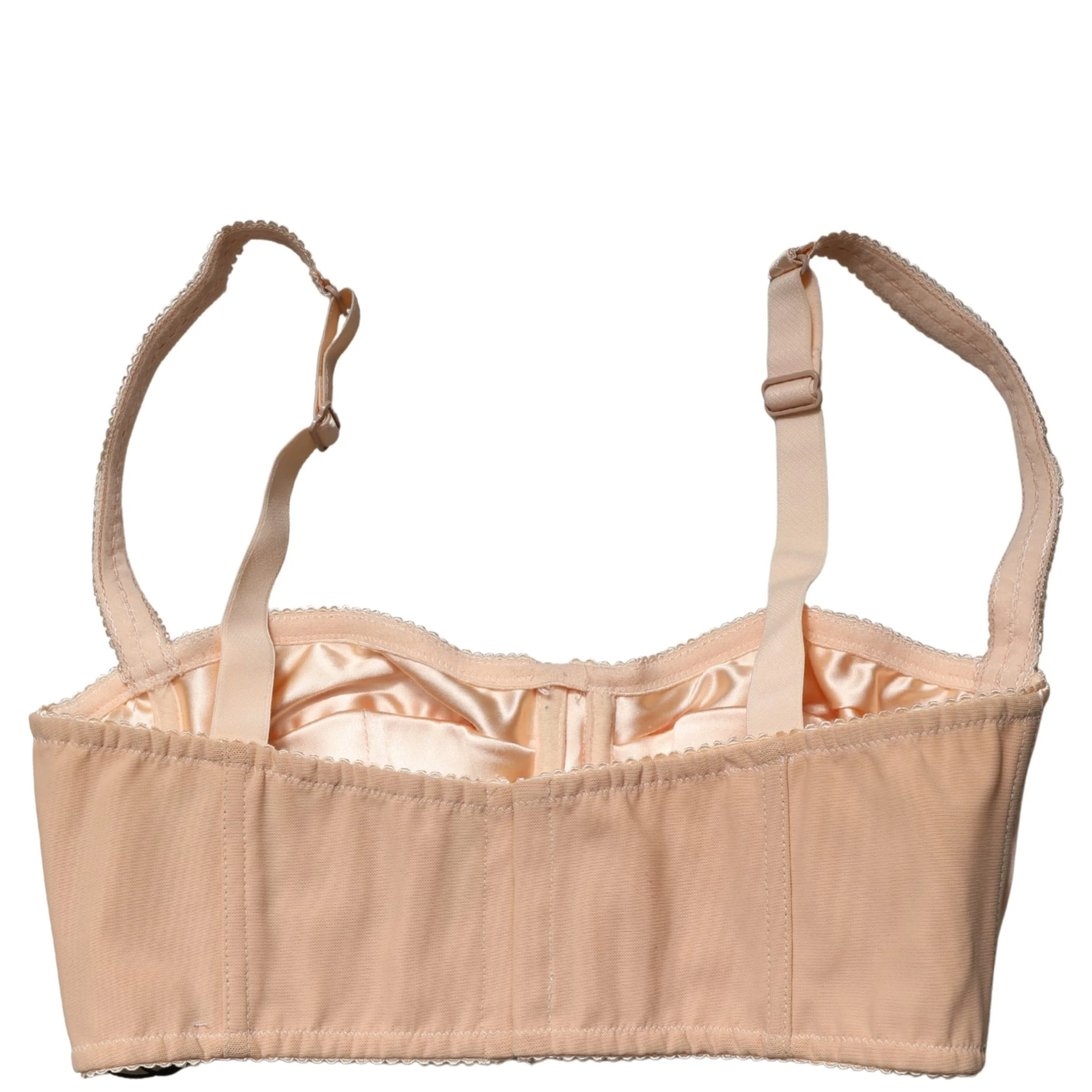 Beige Semi-Pad Underwire Balconette Bra Underwear