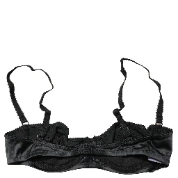 Black Semi-Pad Underwire Balconette Bra Underwear