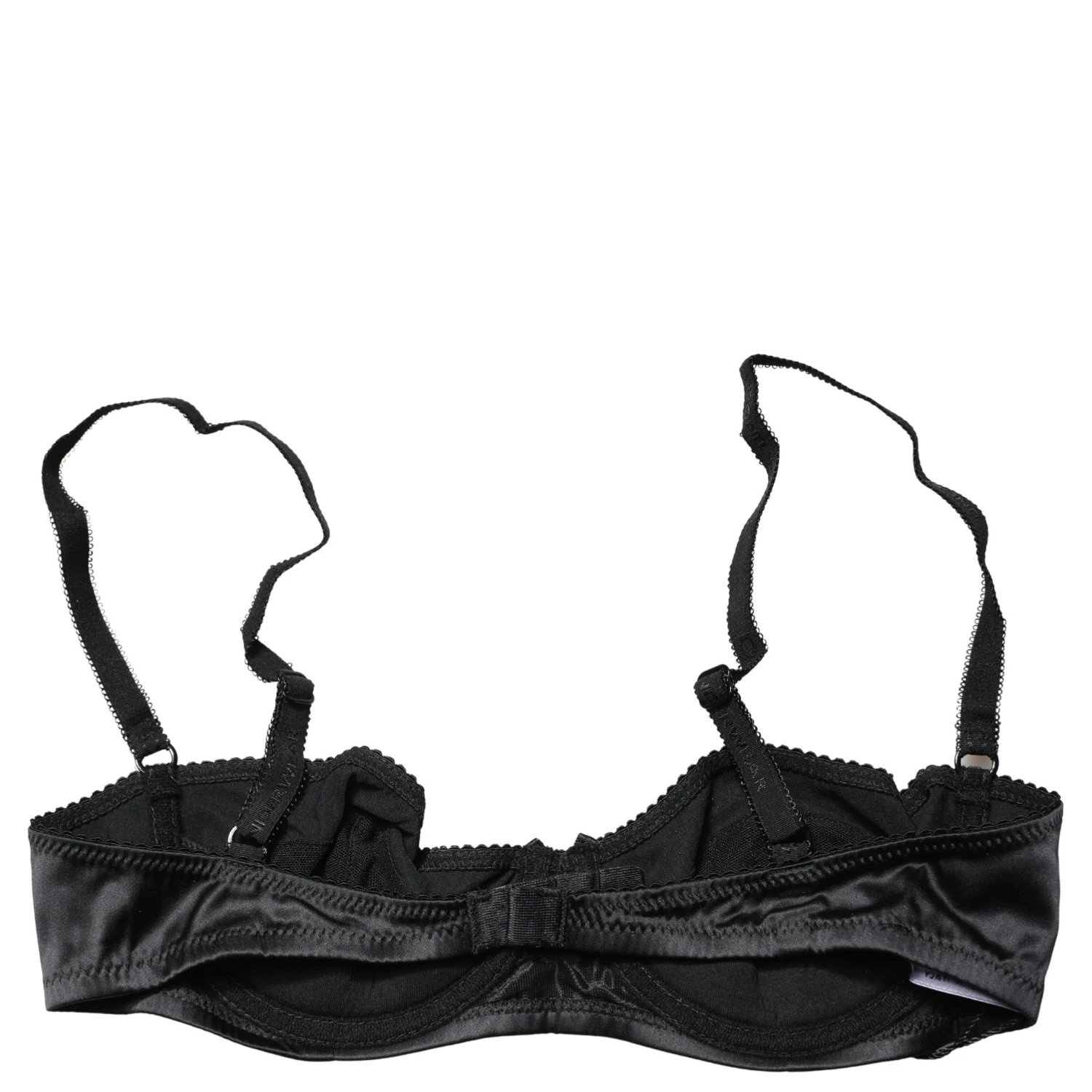 Black Semi-Pad Underwire Balconette Bra Underwear