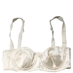 Off White Semi-Pad Underwire Balconette Bra Underwear