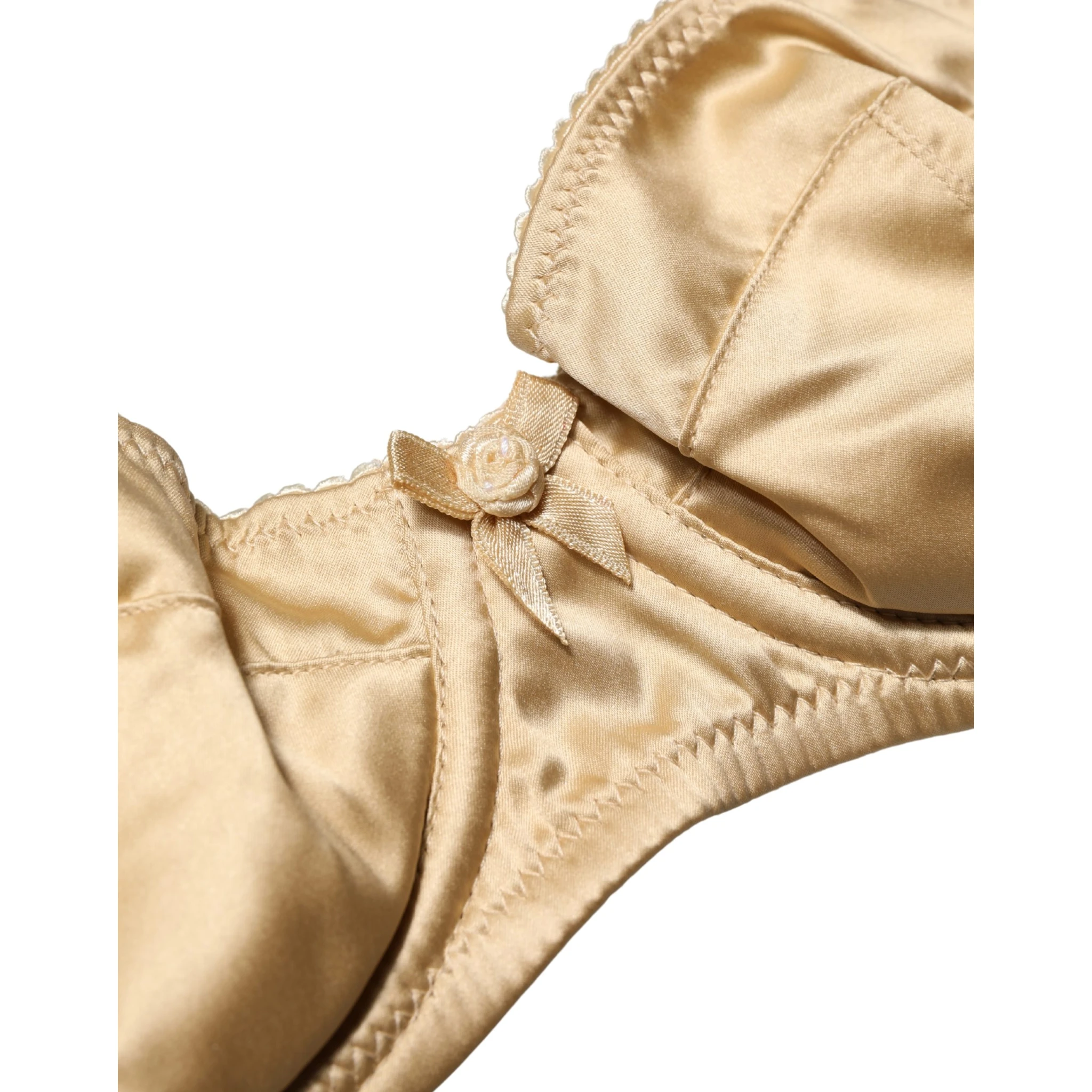 Beige Semi-Pad Underwire Balconette Bra Underwear