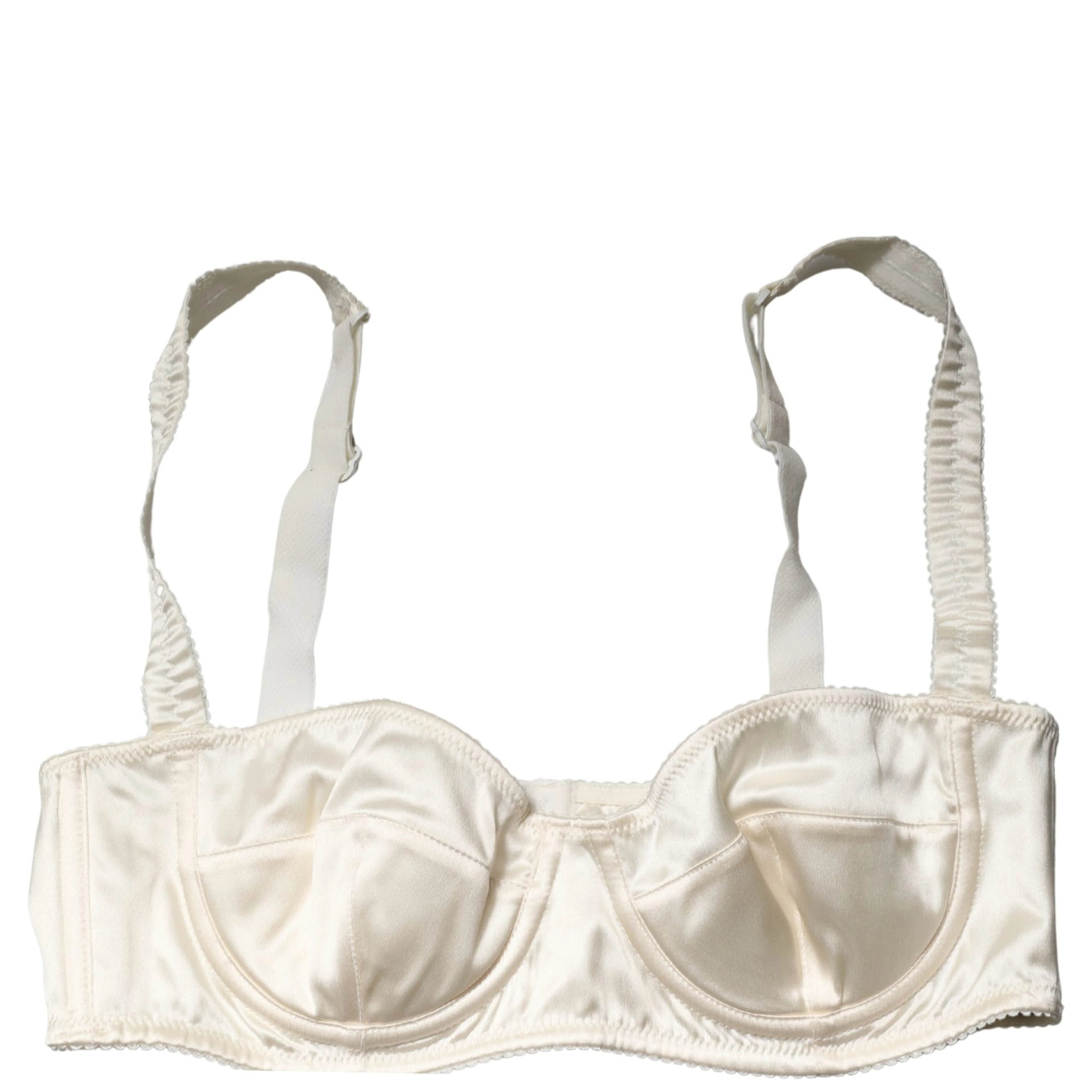 Off White Semi-Pad Underwire Balconette Bra Underwear