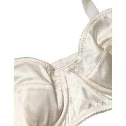 Off White Semi-Pad Underwire Balconette Bra Underwear