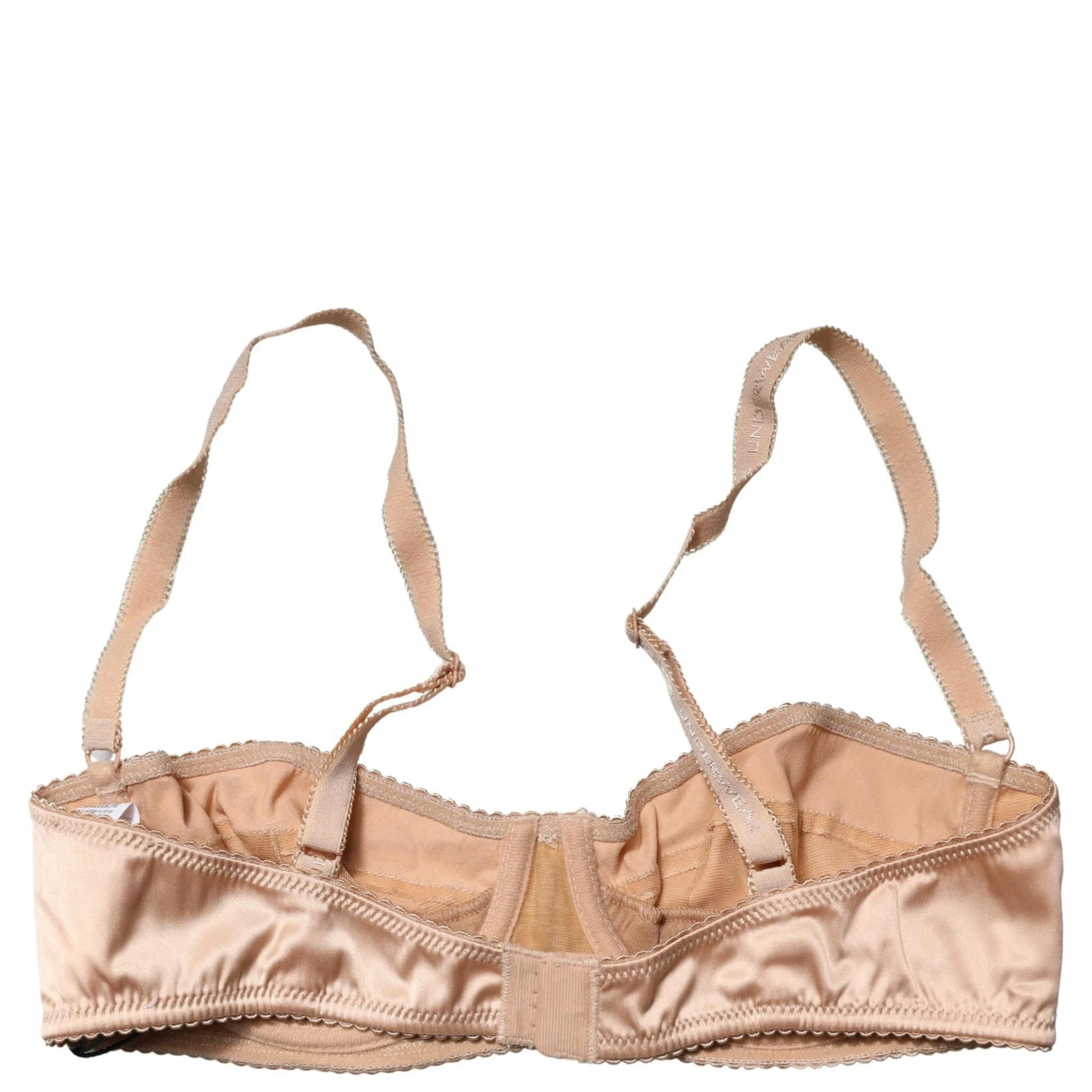 Beige Semi-Pad Underwire Balconette Bra Underwear