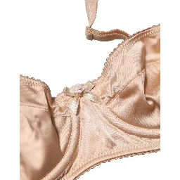 Beige Semi-Pad Underwire Balconette Bra Underwear