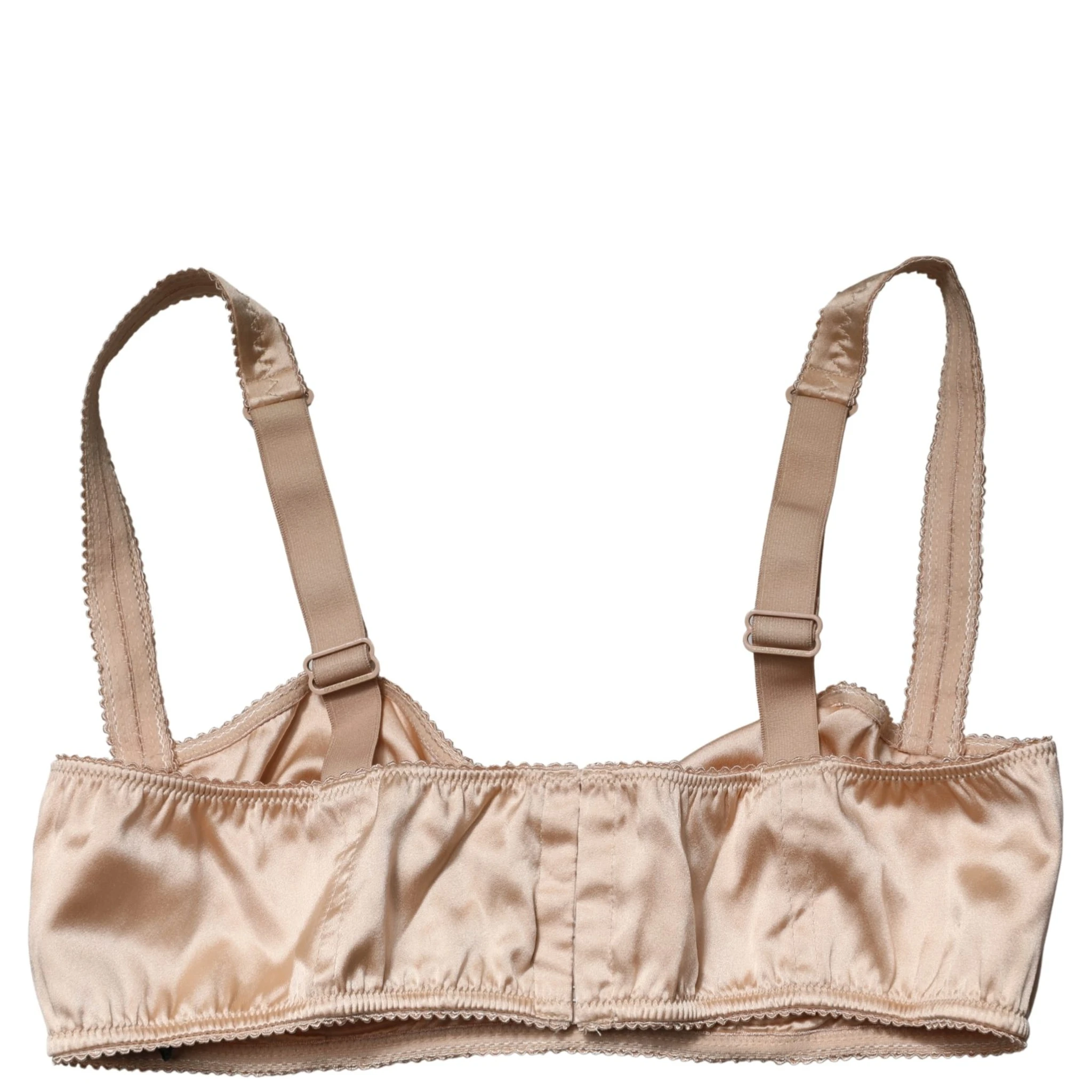 Beige Semi-Pad Underwire Balconette Bra Underwear