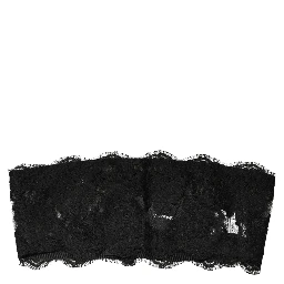 Black Lace Bandeau Bra Tube Top Underwear