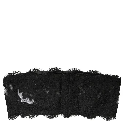 Black Lace Bandeau Bra Tube Top Underwear