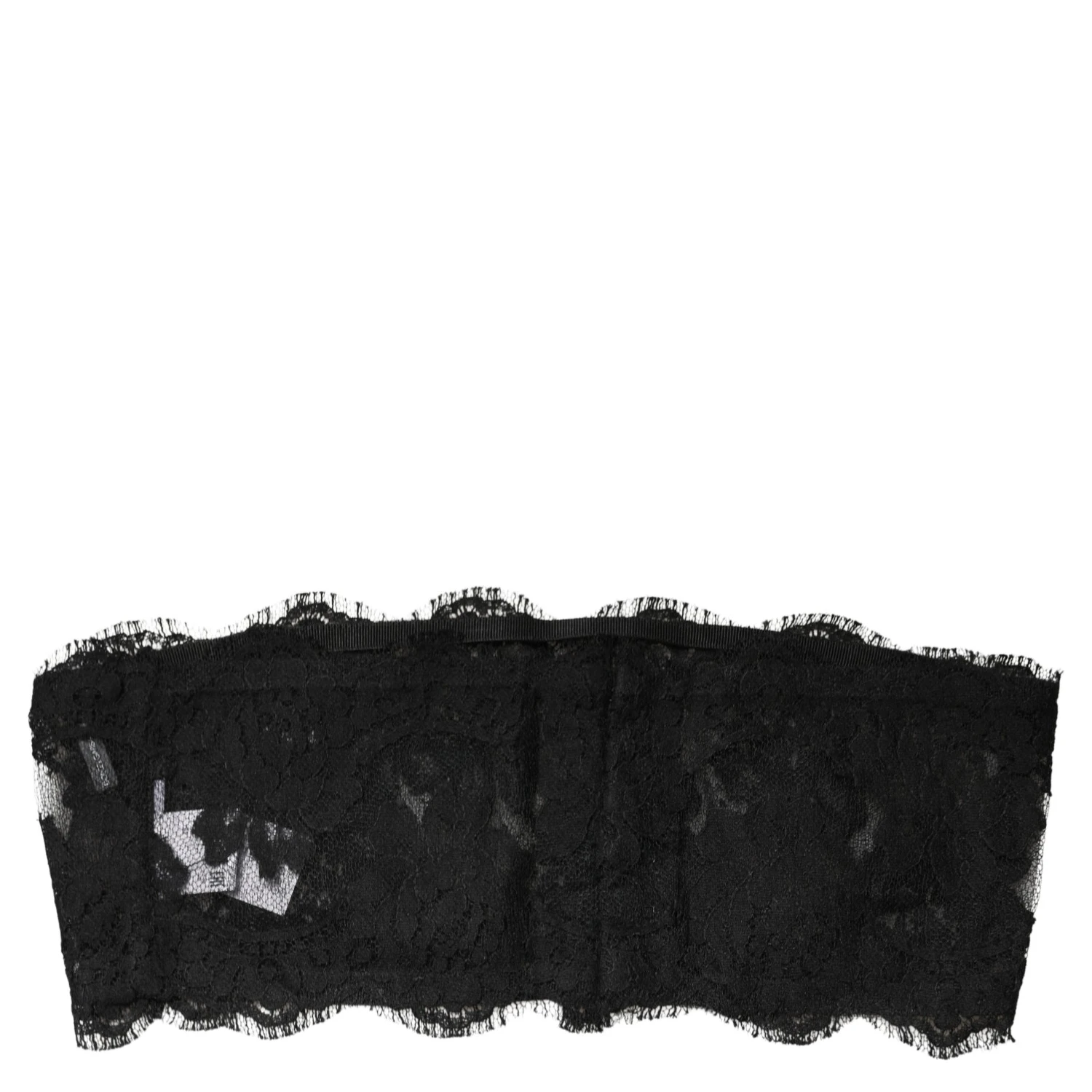 Black Lace Bandeau Bra Tube Top Underwear