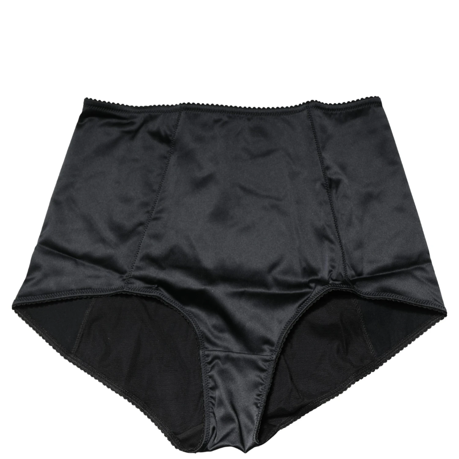 Black Silk Blend High Waist Girdle Panty Underwear