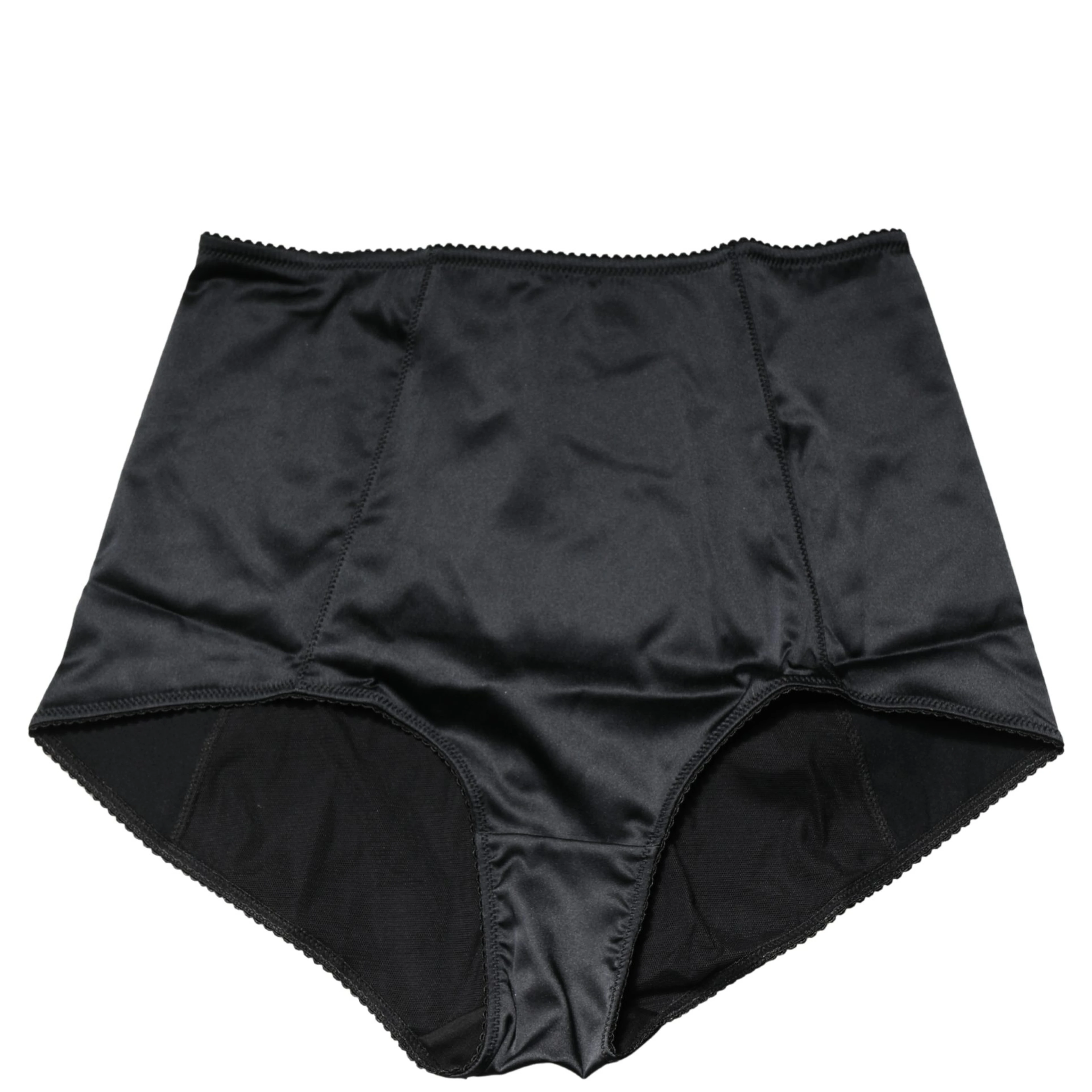 Black Silk Blend High Waist Girdle Panty Underwear