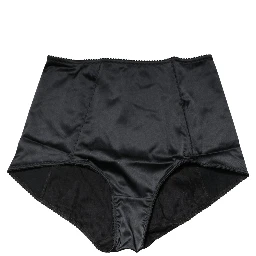 Black Silk Blend High Waist Girdle Panty Underwear
