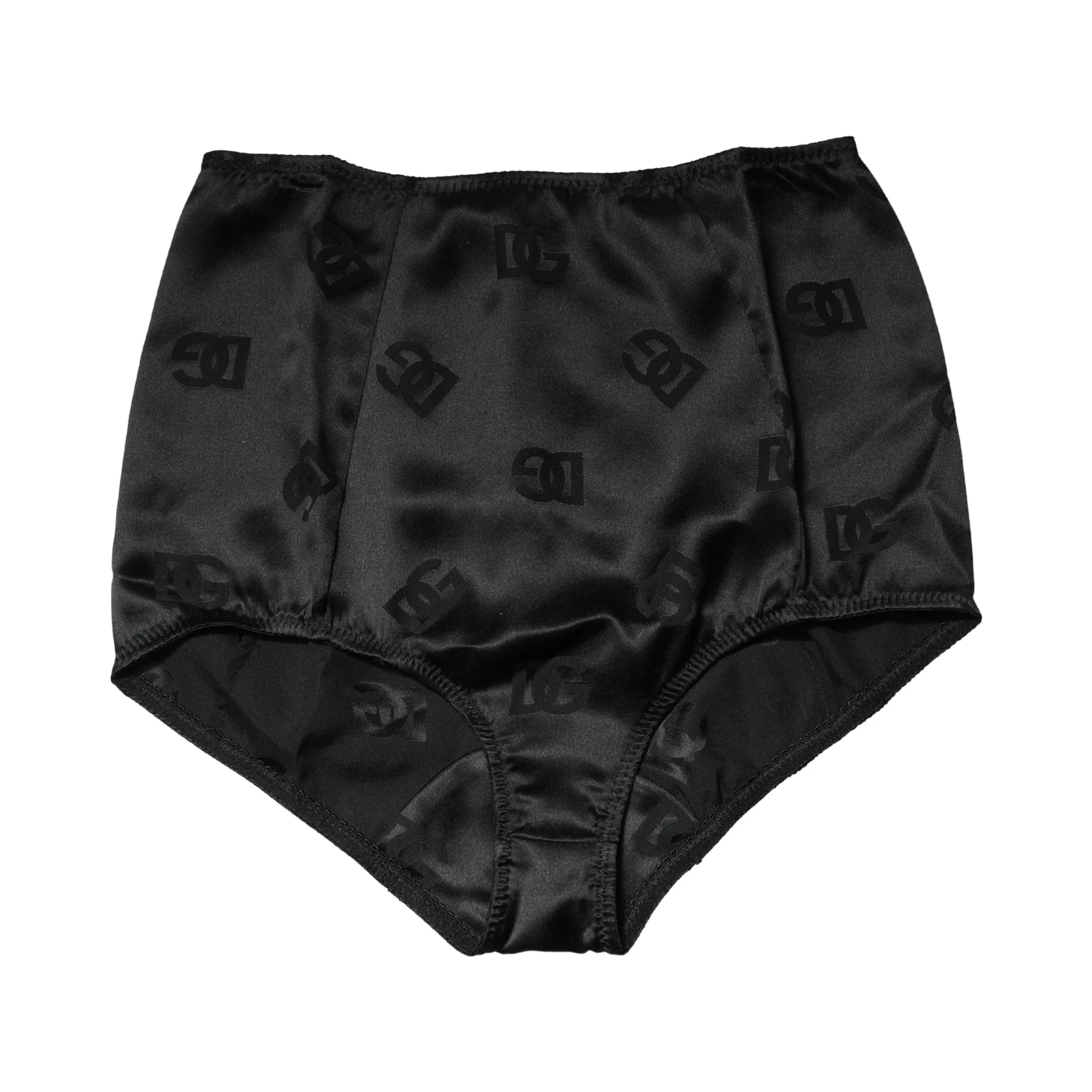 Black Silk Blend High Waist Girdle Panty Underwear