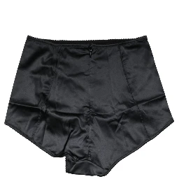 Black Silk Blend High Waist Girdle Panty Underwear