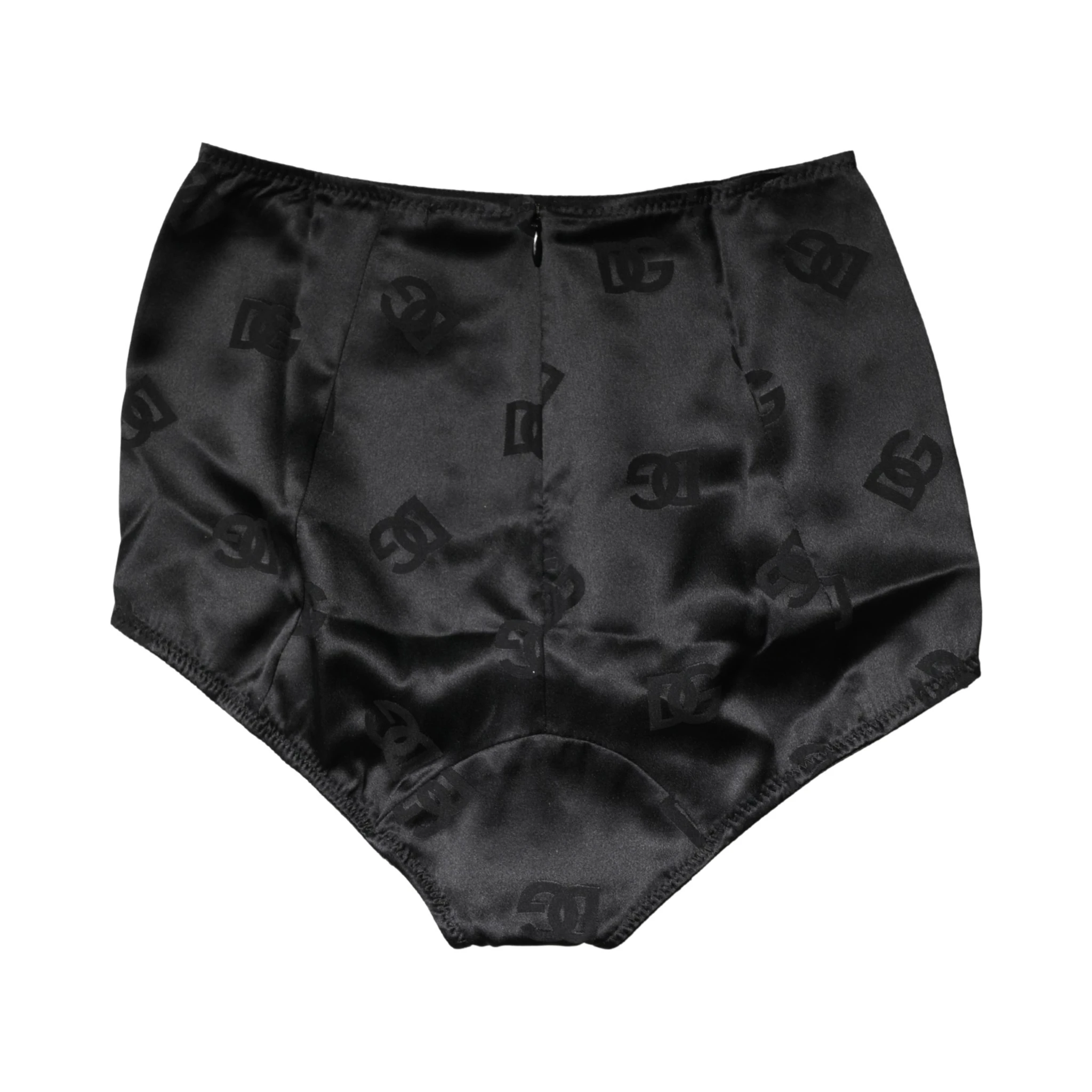 Black Silk Blend High Waist Girdle Panty Underwear