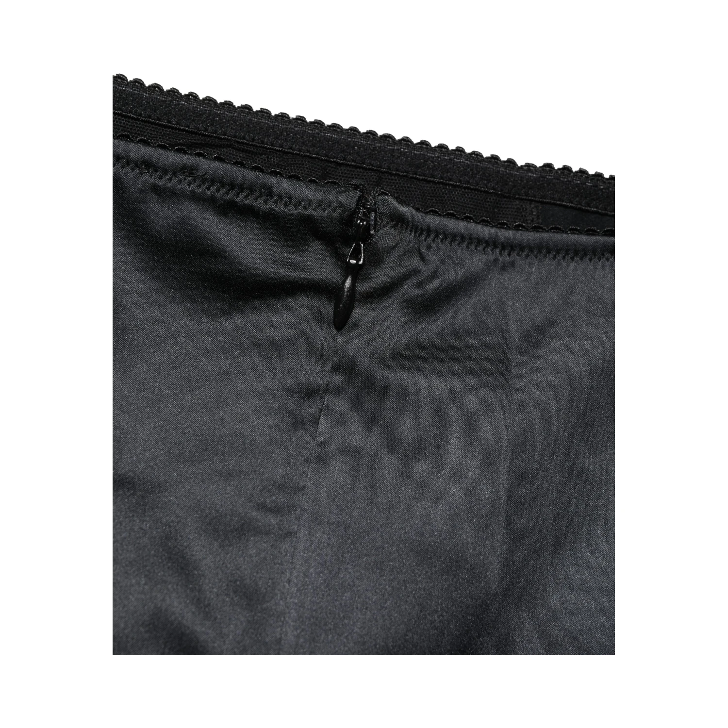 Black Silk Blend High Waist Girdle Panty Underwear