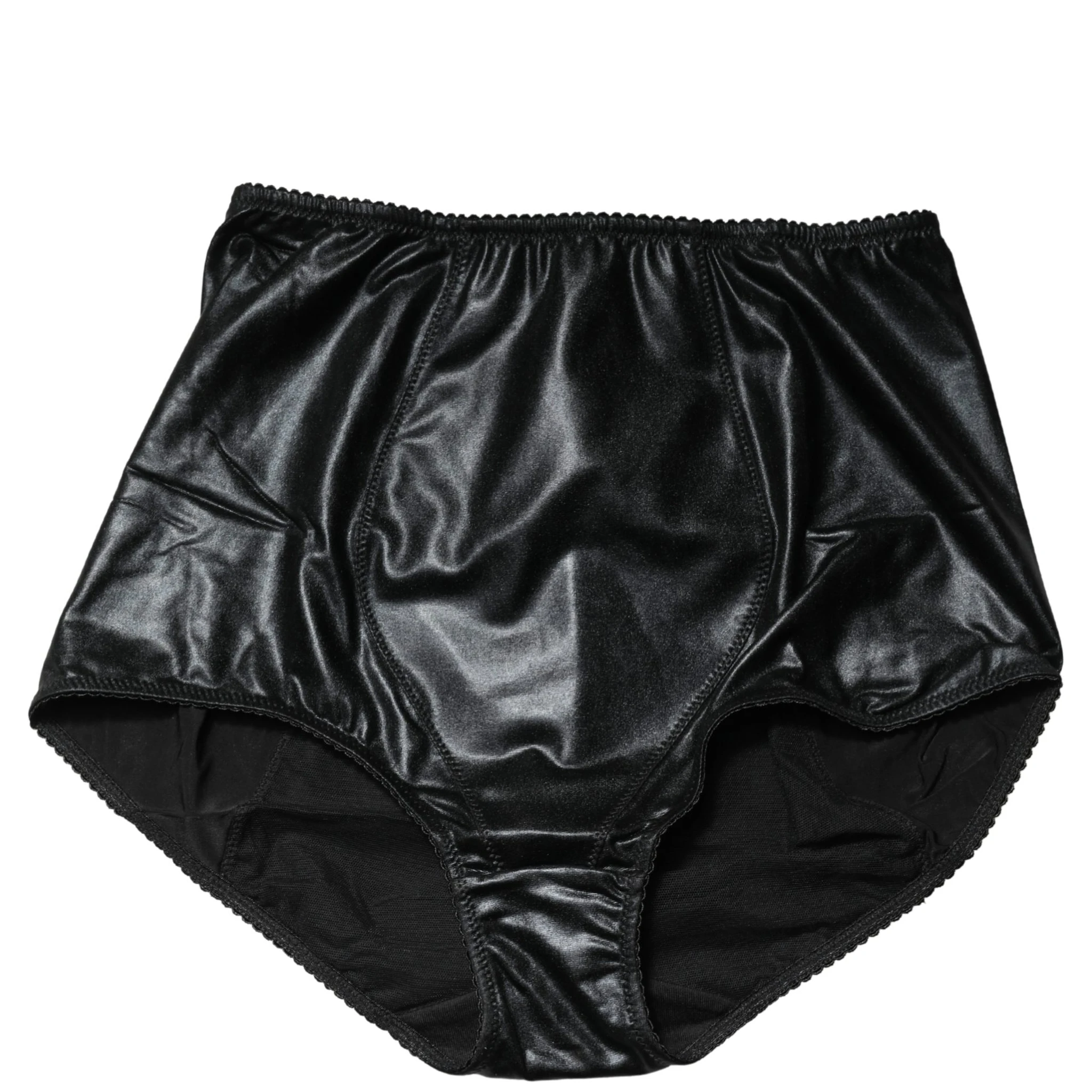 Black Silk Blend High Waist Girdle Panty Underwear