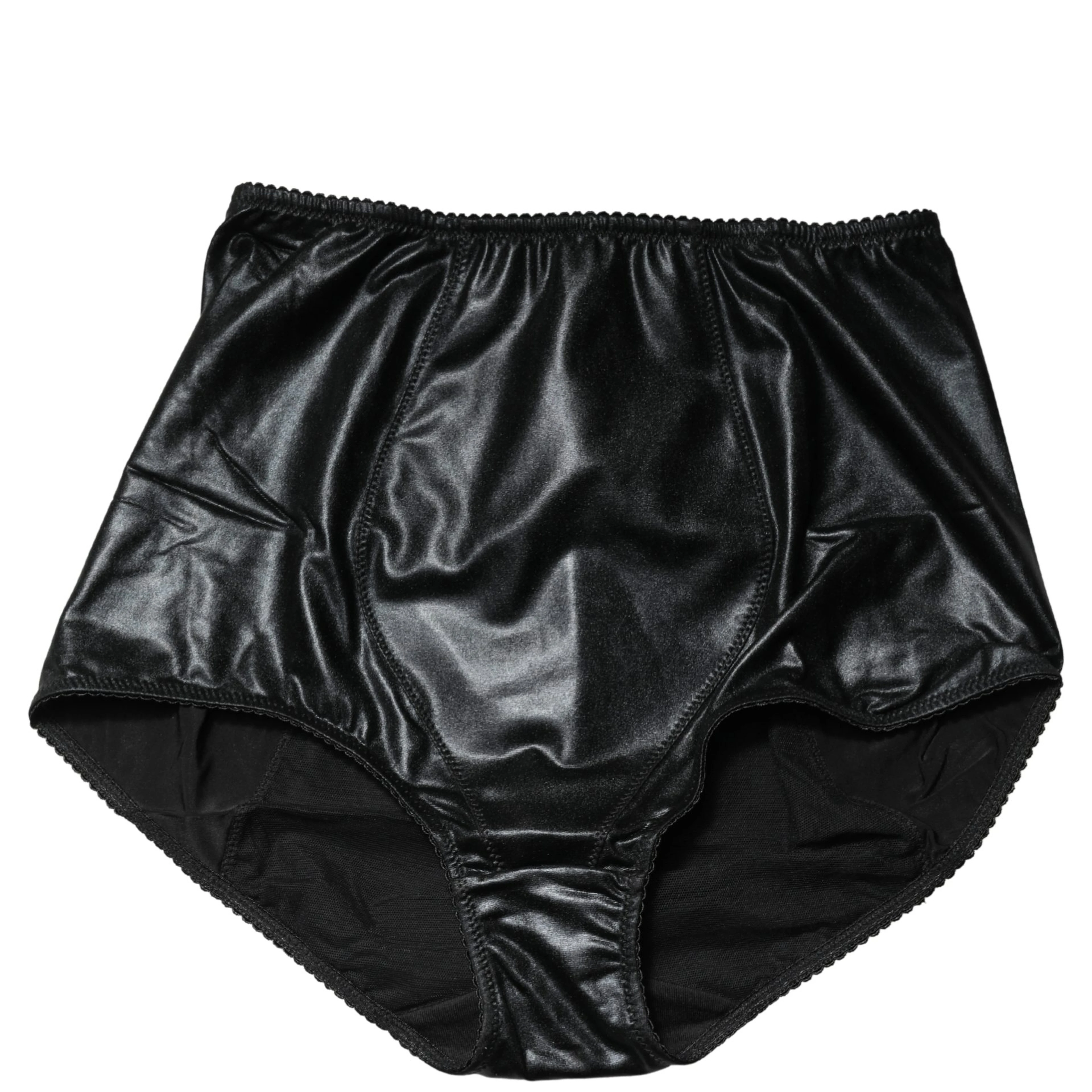 Black Silk Blend High Waist Girdle Panty Underwear