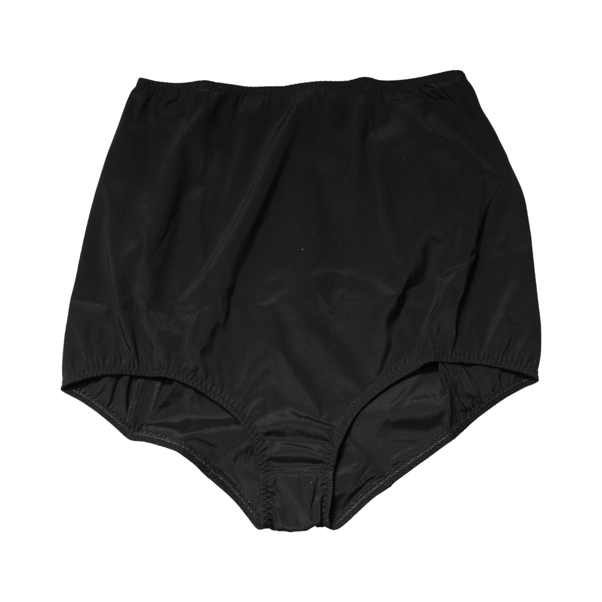 Black Silk Blend High Waist Girdle Panty Underwear