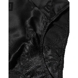 Black Silk Blend High Waist Girdle Panty Underwear