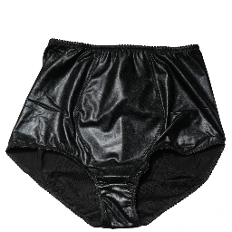 Black Silk Blend High Waist Girdle Panty Underwear