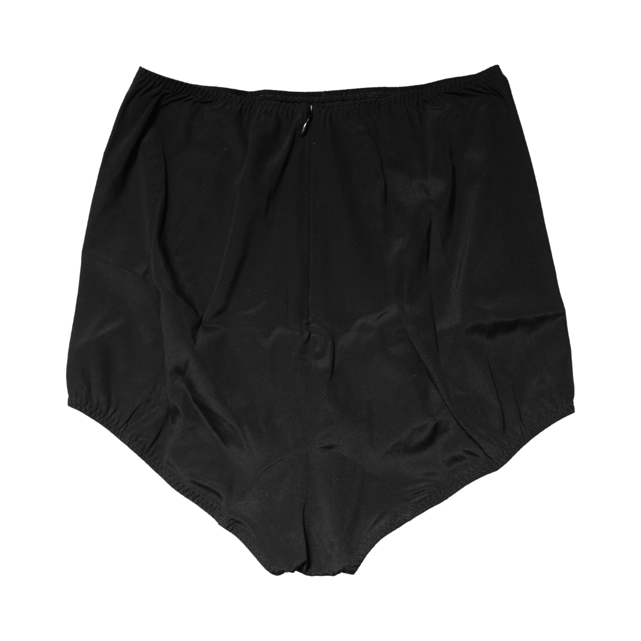 Black Silk Blend High Waist Girdle Panty Underwear